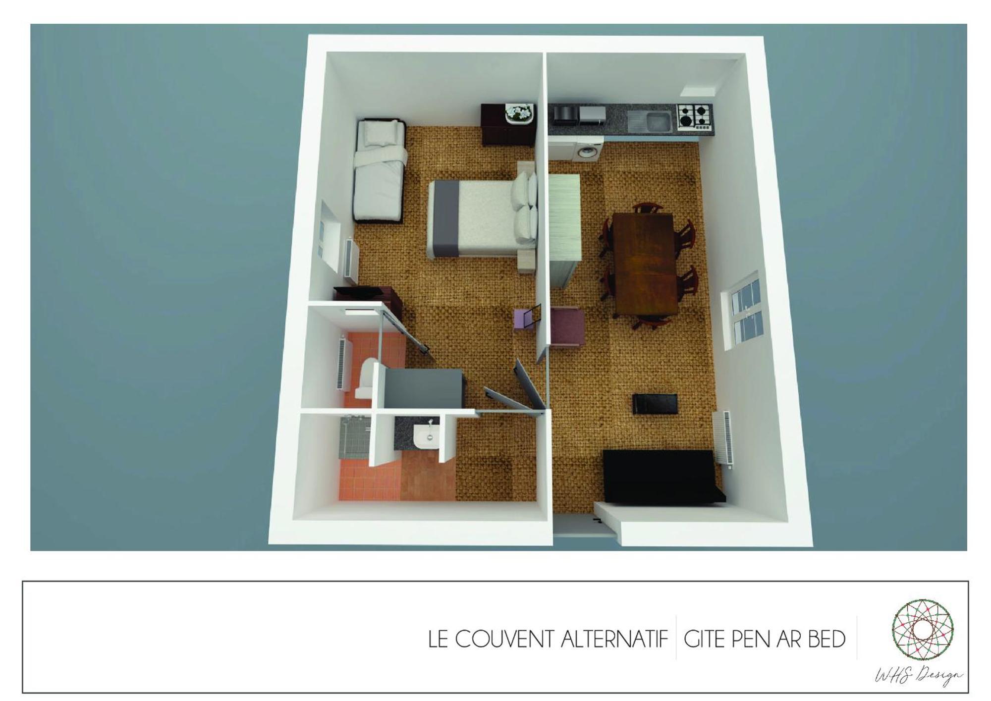 Les Gîtes du Couvent Alternatif Camlez Chambre photo